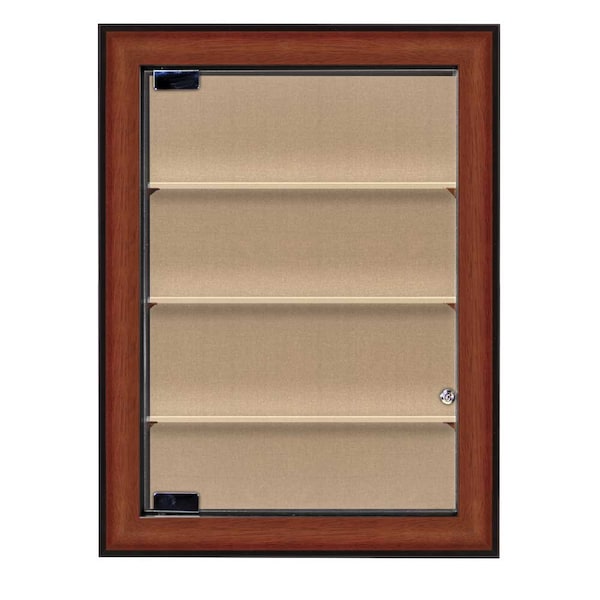 Indoor Enclosed Combo Board, 72"x36", Bronze Frame/Blue & Cork